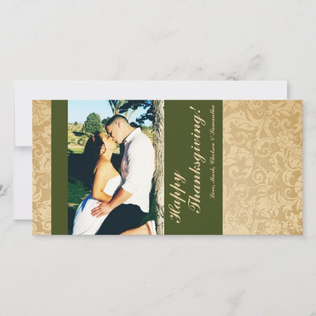 4x8 Autumn Tree Foliage PHOTO Thanksgiving Card (Front)