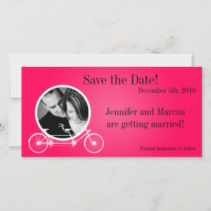4x8 Engagement Announcement Hot Pink Double Bike