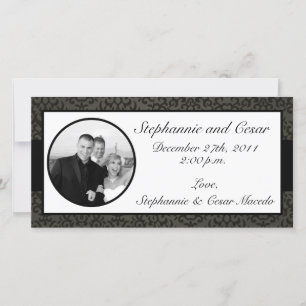 4x8 Engagement Photo Announcement Black and Grey