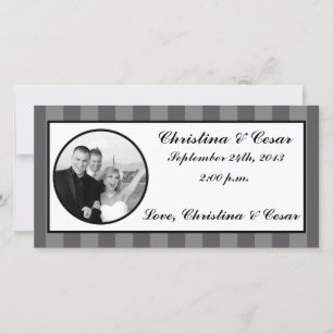 4x8 Engagement Photo Announcement Black Grey Flour