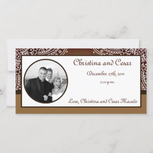 4x8 Engagement Photo Announcement Deep Moroccan Br