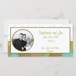 4x8 Engagement Photo Announcement Floral Burst