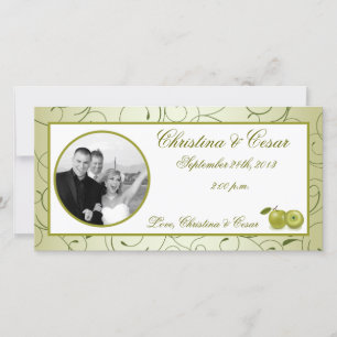 4x8 Engagement Photo Announcement Green Apple Swir
