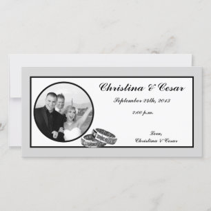 4x8 Engagement Photo Announcement His/Hers Diamond