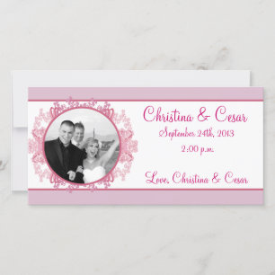 4x8 Engagement Photo Announcement Pink/Purple Chin