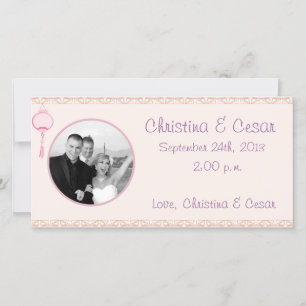 4x8 Engagement Photo Announcement Purple Pink Lant
