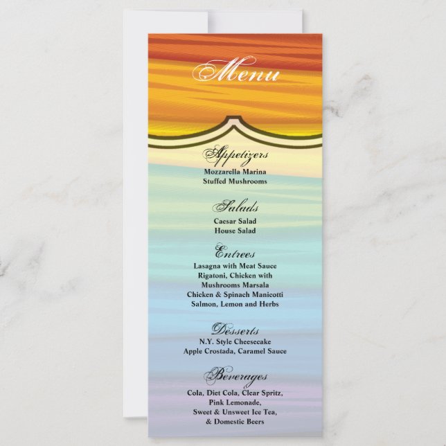 4x9.25 Menu Cards lgbtq rainbow flag lesbian gay b (Front)