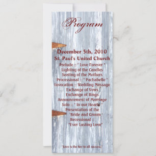 4x9.25 Program Cards White Wash Wood Barn Door Cou