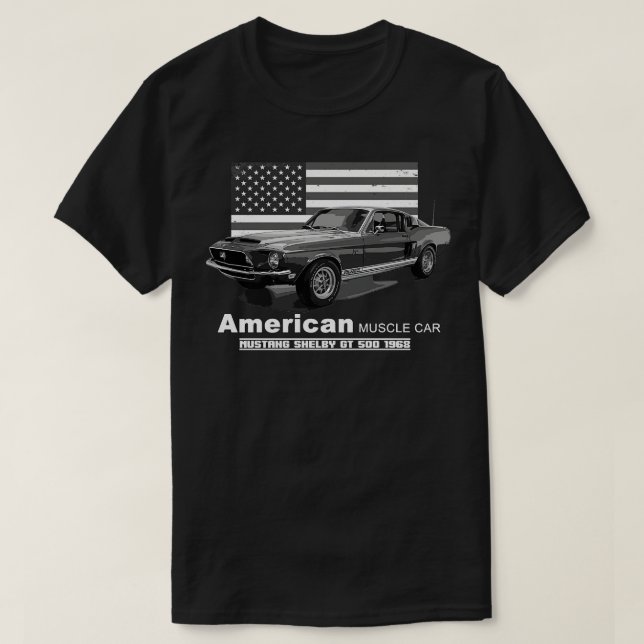 500 American Muscle  60s 70s Old is Gold T-Shirt (Design Front)