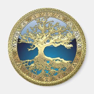 [500] Celtic Tree of Life [Gold] Magnet