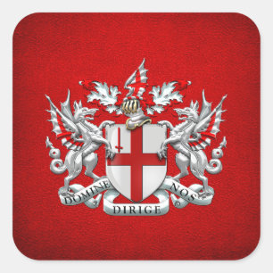 [500] City of London - Coat of Arms Square Sticker