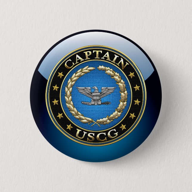 [500] Coast Guard: Captain (CAPT) 6 Cm Round Badge (Front)