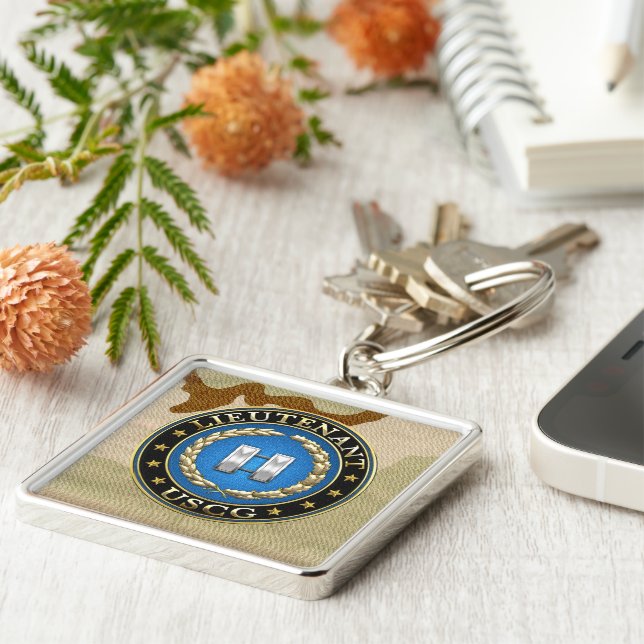 [500] Coast Guard: Lieutenant (LT) Key Ring (Side)