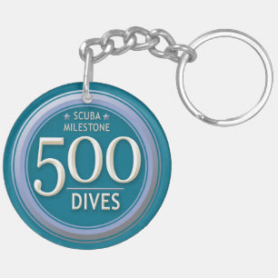 500 Dives Key Ring