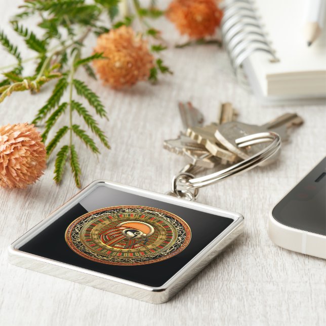 [500] Egyptian Sun God Ra Key Ring (Side)