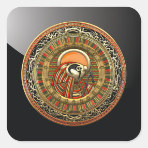 [500] Egyptian Sun God Ra Square Sticker