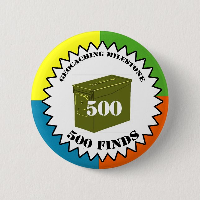 500 Finds Milestone Button (Front)