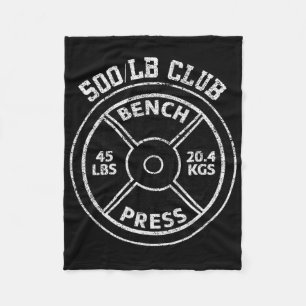 500 Lbs Pound Bench Press Club Gym Weightlifting P Fleece Blanket