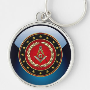 [500] Masonic Square and Compasses [3rd Degree] Key Ring
