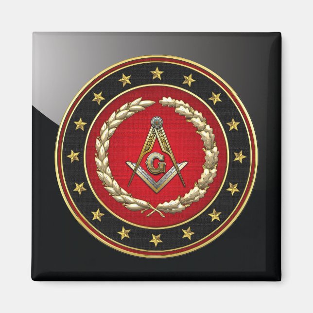[500] Masonic Square and Compasses [3rd Degree] Magnet (Front)