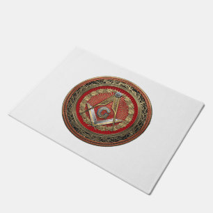 [500] Master Mason - Gold Square & Compasses Doormat