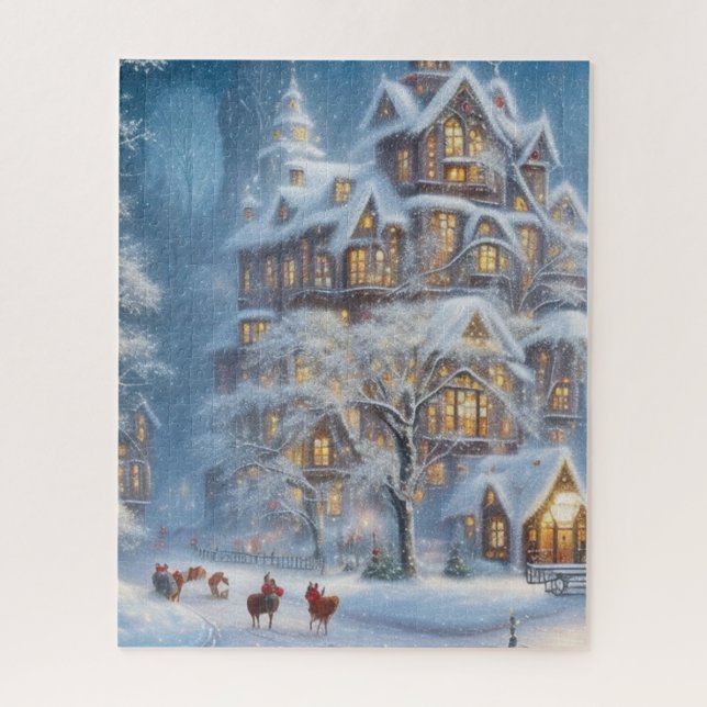 500 Piece Christmas Puzzles - Festive Castle (Vertical)