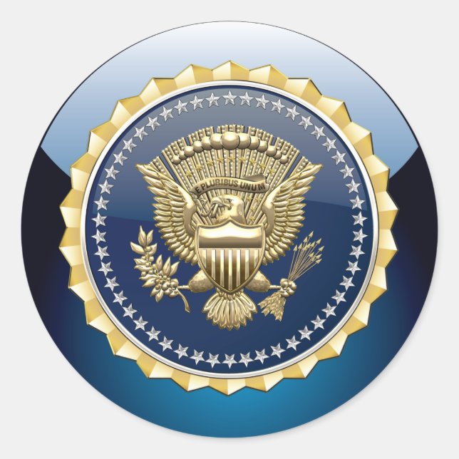 [500] Presidential Service Badge [PSB] Classic Round Sticker (Front)