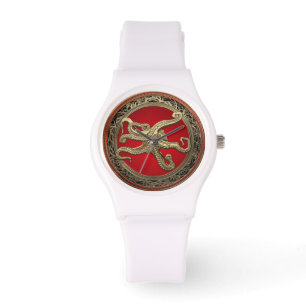 [500] Sacred Gold Octopus in Defensive Posture Watch