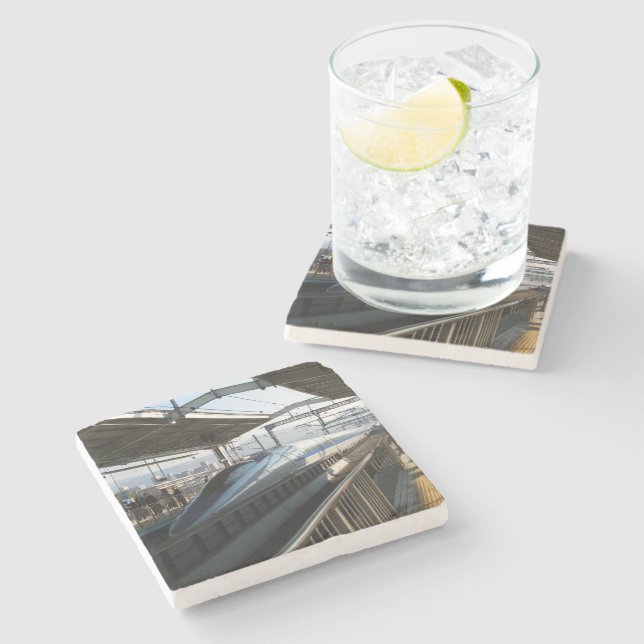 500 Series Shinkansen 新幹線 Bullet Train Stone Coaster (Side)