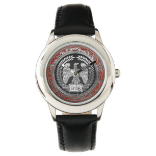 [500] Silver Roman Imperial Eagle Watch