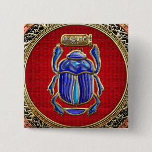 [500] Treasure Trove: Ancient Egyptian Scarab 15 Cm Square Badge