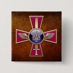 [500] Ukrainian Air Force Emblem 15 Cm Square Badge