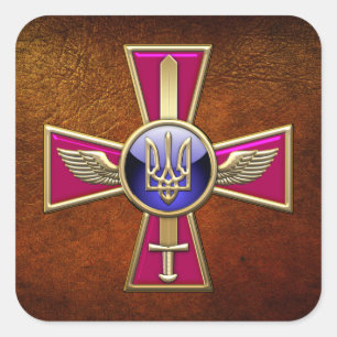 [500] Ukrainian Air Force Emblem Square Sticker