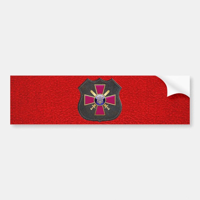 [500] Ukrainian Ground Forces Emblem Bumper Sticker (Front)