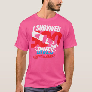 500Th Dive Diver Down Flag Funny Scuba Diving T-Shirt