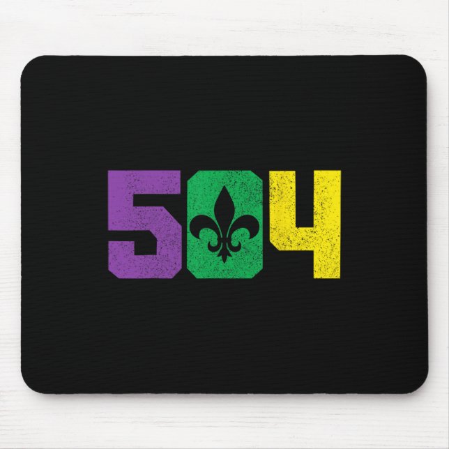 504 Area Code Pride Nola New Orleans Louisiana Mar Mouse Pad (Front)