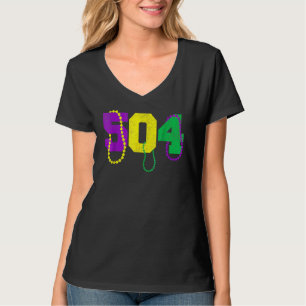 504 Beads Funny Mardi Gras New Orleans Carnival Fe T-Shirt