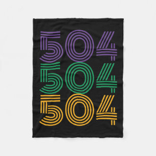 504 Mardi Gras 2025 Funny Carnival Costume Outfit  Fleece Blanket
