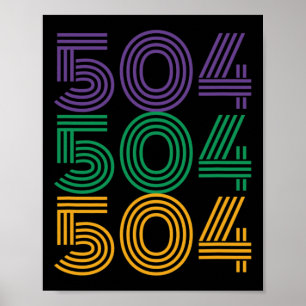 504 Mardi Gras 2025 Funny Carnival Costume Outfit Poster