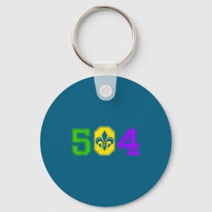 504 Mardi Gras New Orleans Louisiana Carnival Men  Key Ring