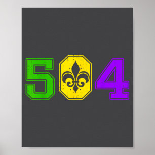 504 Mardi Gras New Orleans Louisiana Carnival Men  Poster