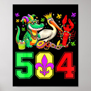 504 Nola Mardi Gras New Orleans Louisiana Parade Poster