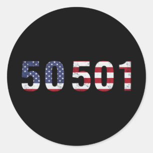 50501 Protest Classic Round Sticker