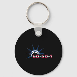 50501 Protest Movement Statue Of Liberty Against T Key Ring