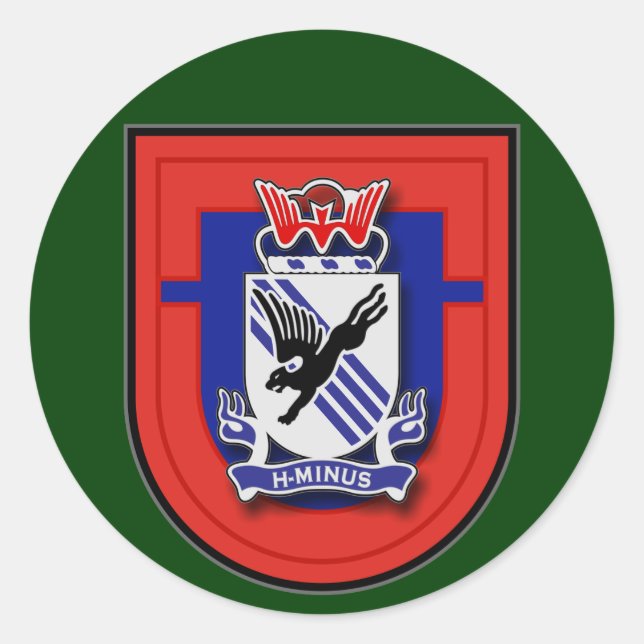 505th Infantry Regiment - 1st Battalion flash Classic Round Sticker (Front)