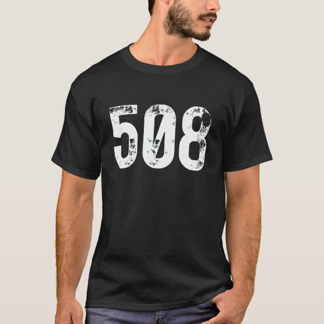 508 Area Code Worcester MA Mobile Telephone Area C T-Shirt (Front)