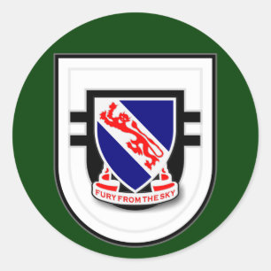 508th Infantry Regiment - 2d Battalion Flash Classic Round Sticker