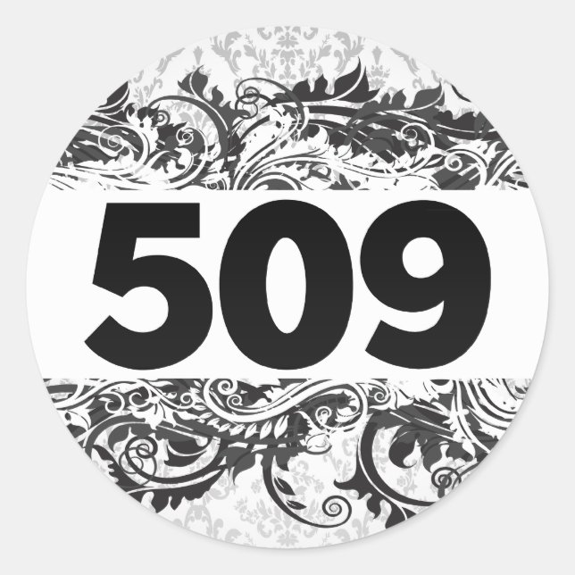 509 CLASSIC ROUND STICKER (Front)
