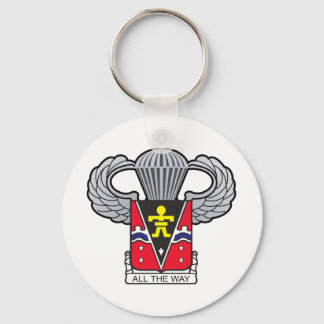 509th Airborne Crest with Airborne Wings Key Ring