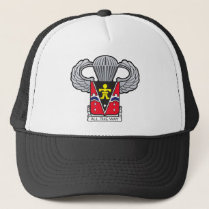 509th Airborne Crest with Airborne Wings Trucker Hat